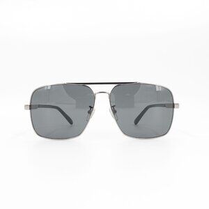 Gucci GG1289 Navigator Sunglasses Silver Gray OS